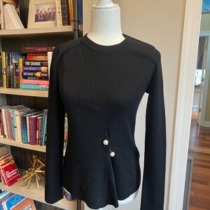 3.1 Phillip Lim Black Sweater with Pearl Buttons